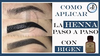 Como REALIZAR 🖌 las CEJAS en HENNA ✍ paso a paso con BIGEN CURSO DISEÑO DE CEJAS EPISODIO FINAL ✔ [upl. by Attenhoj526]