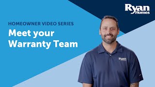 Ryan Homes Meet Your Warranty Team [upl. by Aiem390]