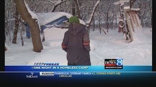 Surviving the cold at a homeless camp [upl. by Abehs]