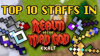 TOP 10 STAFFS IN RotMG [upl. by Sloane633]