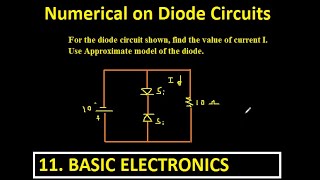 Diode Circuits Numerical 3  BASIC ELECTRONICS [upl. by Nawotna]