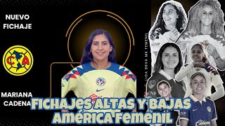 FICHAJES AMÉRICA FEMENIL ALTAS Y BAJAS [upl. by Goeger]