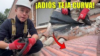 Rehabilitación de Tejado 🏠 con CHAPA y TEJA DE HORMIGÓN nueva 🛠️ [upl. by Attiuqehs]