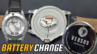 How To Replace Battery BERSACE SH7140015 Watch [upl. by Alec]