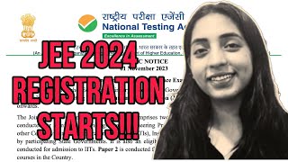 JEE 2024 Registration STARTS amp NEW syllabus RELEASED jee2024 jeemains jee [upl. by Hacissej]