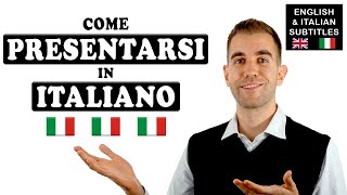 How to introduce yourself in Italian [upl. by Nivahb]