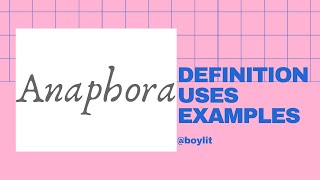 Anaphora  Definition Uses amp Examples  Studying Literature [upl. by Moises]