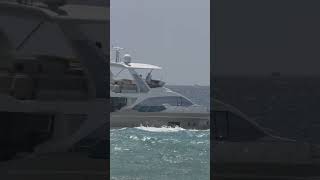 ROLLING MEGA YACHT OUT THE INLET  ROUGH INLETS  Boats at Jupiter [upl. by Piefer]