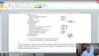 Part 3  Relevant Costs for Decision Making  Drop or Retain [upl. by Lledualc]