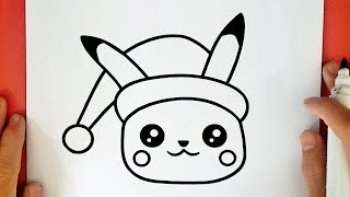 HOW TO DRAW CUTE CHRISTMAS PIKACHU [upl. by Berner869]