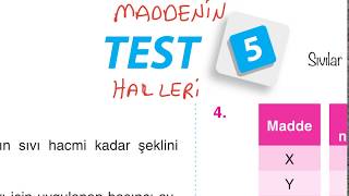 Aydın Yayınları TYT Kimya Soru Bankası 5Bölüm Maddenin Halleri Test5 Çözümleri [upl. by Marek]