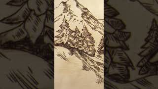 Landscape Wood Burning Art  Part 3 [upl. by Victoir]