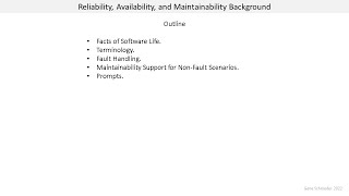 Reliability Availability and Maintainability Lesson 2 Background [upl. by Methuselah]