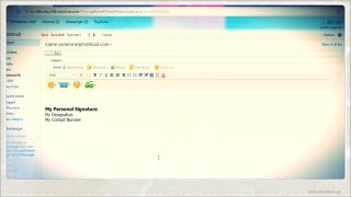 How to Create an Email Signature in Hotmail [upl. by Nyleikcaj364]