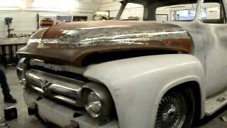 54 Ford F100 power tilt hood [upl. by Dale]