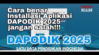 INSTALL DAPODIK 2025 SECARA BENAR [upl. by Joses]