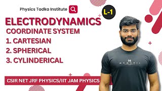 electromagnetic theory coordinate system Cartesianspherical and cylindrical csir net iit jam [upl. by Cerallua]