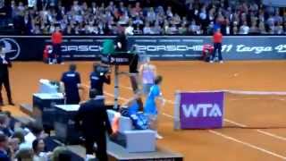 Maria Sharapova vs Ana Ivanovic championship point  Porsche Tennis Grand Prix Stuttgart 2014 [upl. by Liborio159]