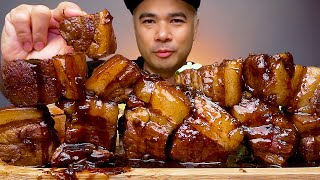 POBOLA MUKBANG  PORK ADOBO WITH COLA  BRAISED PORK BELLY  ALFIE EATS [upl. by Thorr897]