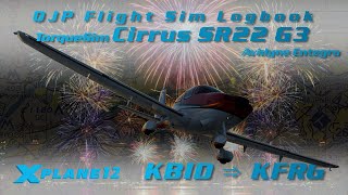 XPlane 12  TorqueSim Cirrus SR22 G3  Block Island to Farmingdale Log 067 [upl. by Branch]