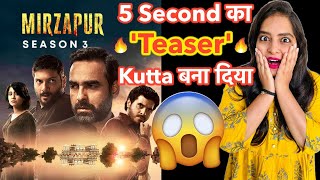 Mirzapur 3 Teaser REVIEW  Deeksha Sharma [upl. by Airotel944]