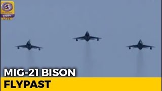 Abhinandan Varthaman In MiG21 Bison Flypast On Air Force Day [upl. by Sheffie]