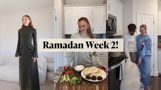 Ramadan Week 2 Making falafel amp pita bread Modest dresses haul Our evening routine [upl. by Jaqitsch]