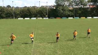 Rugby Drill  Passing  Switch Drill Progression 2 [upl. by Gothard586]