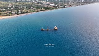 Ναυάγιο  Manassa Rose Shipwreck2512022Κίσσαμοςdrone4K [upl. by Nysa]