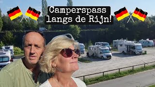 WK89🇩🇪  DUITSE CAMPERSPASS AAN DE RIJN  WONEN in ONZE CAMPER [upl. by Leia]