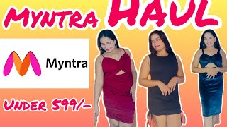 HugeMyntra latest dresses haul under 599 Myntra Party Wearviral myntra chicwithshiwi [upl. by Nospmas]