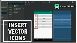 Adding Icons  changing their color  size  opacity and name in Android Studio latest version [upl. by Wulf]