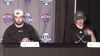 32224  Omaha Hockey Frozen Faceoff Semifinal Postgame Press Conference Gabinet Miller amp Urdahl [upl. by Pare]