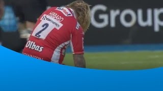 Richie Hibbards great hit on Brad Barritt [upl. by Lemaceon]