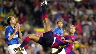 Barça Legends  Magical Rivaldo hattrick in historical match against Valencia [upl. by Heman143]