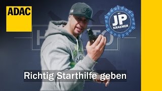 Starthilfe geben – so geht’s richtig  HowTo mit JP Kraemer  ADAC [upl. by Lucinda794]