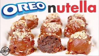 No Bake Oreo Nutella Truffles Recipe  DIY How to make [upl. by Ordnael179]