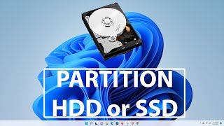 How To Partition Disk In Windows 11  How To Partition SSD or HDD [upl. by Ahsenad]