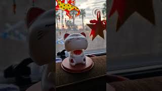 our new motorhome mascot a nodding buddha lucky cat [upl. by Gnel]