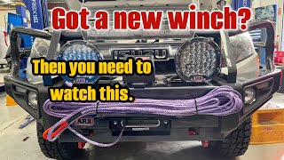 How to tension a new winch rope What you need to know before you use your new winch [upl. by Aneekan]