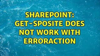 Sharepoint GetSPOSite does not work with ErrorAction [upl. by Leid]