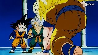 Goku se transforma en Super Saiyajin 3 frente a Goten y Trunks [upl. by Garrison395]