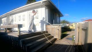 Exterior House Airless Spray Painting undercoat maskingfilm spraypainting airlessspray [upl. by Rosaleen289]