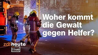 Angriffe auf Polizei Feuerwehr und Sanitäter in der Silvesternacht  ZDFheute live [upl. by Fineberg]