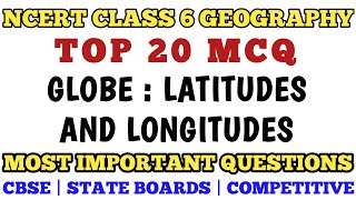 Best Mcq Class 6 Globe Latitudes amp Longitudes Full Chapter  Class 6 Geography Chapter 2 class6mcq [upl. by Olenka421]