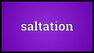 Saltation Meaning [upl. by Nahtanha]