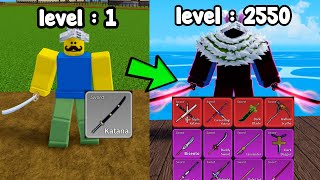 Went From Noob To Master Using Every Swords In Blox Fruits [upl. by Ellennod279]