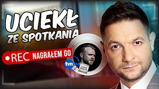 UCIEKŁ ZE SPOTKANIA Dziennikarz TVN24 nagrany [upl. by Mccreery]