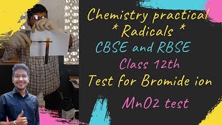 Test for Bromide ion  Manganese dioxide test souravsir chemistrypracticals class12 practical [upl. by Hadeehsar]