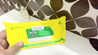 ECO BATH TOWELETTES Disposable Antiseptic Wipes for skin [upl. by Dicks392]